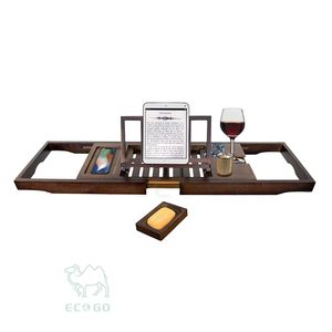 Baignoire en bambou imperméable Caddy pour bain relaxant - Product Image 2