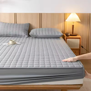 Drap <span class=keywords><strong>housse</strong></span> matelassé doux et luxueux antidérapant, protection de <span class=keywords><strong>matelas</strong></span> à couverture intégrale, literie confortable, <span class=keywords><strong>housse</strong></span> de <span class=keywords><strong>matelas</strong></span> - Product Image 1