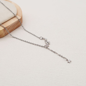 Collana da Donna con Ciondolo a Stella Delicato Micro-Pavé in Zirconia Cubica, Trendy, Geometrico, con Micro-Nappa, in Lega XinRui, per la <span class=keywords><strong>Vita</strong></span> <span class=keywords><strong>Quotidiana</strong></span> - Product Image 3