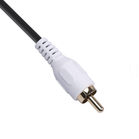 Nouveau câble en cuivre sans oxygène blindé avec gaine PVC, trois conducteurs, connecteur mâle double RCA Lotus
