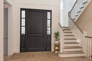 Moderna porta d'ingresso in alluminio porta interna di sicurezza porte doppie in vetro temperato apertura altalena in lega di alluminio Villa parete - Product Image 4