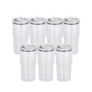 Vaso de acrílico premium de doble pared de 20 oz con pajita y tapa para sala VIP y suite ejecutiva - Product Image 2
