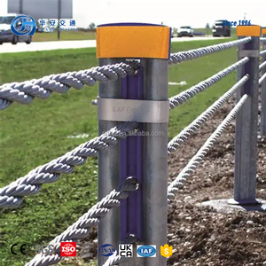 Barrera de cable de metal de acero de alta visibilidad Barreras de seguridad vial de tráfico - Product Image 4