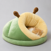 Nid pour animaux de compagnie en forme d'avocat, lit pour chat en peluche pour un sommeil profond, maison pour animaux de compagnie en coton lavable pour petits chiens et chats, 3 tailles, gris, vert