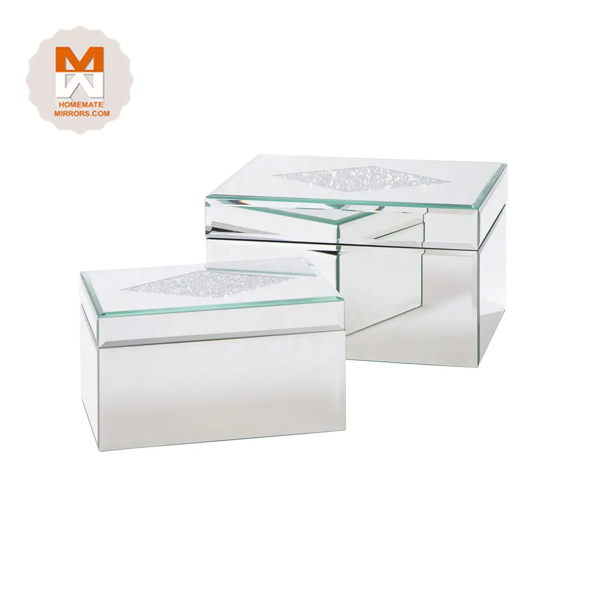 Mirror decoration Jewelry Box factory sell sparkling fancy set HMD22005