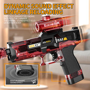 Nuevo producto personalizado juego al aire libre de plástico de mano modelo de pistola de tiro de buena calidad niños humo brillante pistola automática juguete para regalo - Product Image 4