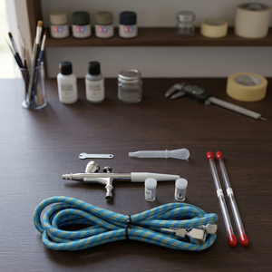 HC0211  Aérographe |   Aérographe portable en aluminium à double action avec déclencheur à bouton-poussoir pour maquillage, nail art et automobile - Vente en gros - Product Image 4