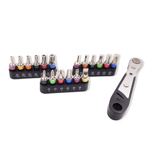 Jeu de 19 embouts de tournevis magnétiques multi-usages de 1/4 po, finition naturelle, précision, pour réparation, qualité DIY, acier, plastique, modèle OEM <span class=keywords><strong>YI</strong></span> <span class=keywords><strong>YUN</strong></span> - Product Image 2