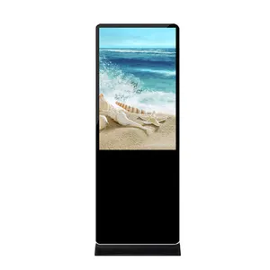 Totem vertical para publicidade digital Android/win dows LCD, display digital com sinalização de toque vertical de 32 50 65 polegadas