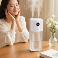 Humidificateur d'air évaporatif en plastique de grande capacité 800 ml, lumière nocturne, alimenté par batterie de voiture, portable, pour la maison, le bureau, 1 an