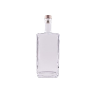 Bouteille de vin en verre français de haute qualité 200ml 500ml avec liège vide liqueur vin whisky tequila <span class=keywords><strong>vodka</strong></span> 16OZ bouteille en verre avec liège - Product Image 6