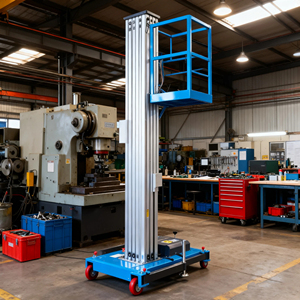 Single Mast Hydraulic Mobile Aluminum Alloy Vertical Aerial Work <strong>Lift</strong> <strong>Platform</strong> for Sale - Product Image 1