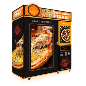 Dispensador de pizza automático público fabricante de pizza automática máquina de venta de pizza de cono para comida caliente bajo costo industrial