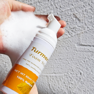 Cúrcuma 60ml Yoni Foam Wash Ecológico Cuidado femenino diario pH Equilibrado Antibacteriano Profundamente hidratante Naturaleza Característica Mujeres - Product Image 3