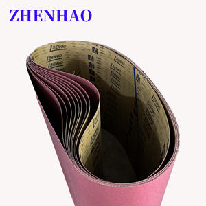 ZHENHAO Premium Rotes Aluminiumoxid-Harzgebundenes Schleif- und Polierband Anpassbare Körnungen für Metall und Holz - Product Image 1