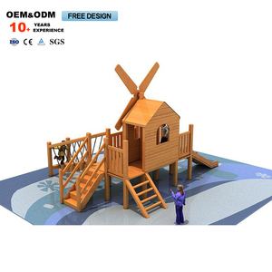 Parque Infantil de Madera de Lujo para Niños, con Tobogán y Juegos de Parque de Diversiones, Espacio de Recreación al Aire Libre Premium - Product Image 5