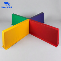 Panneau de séparation en mousse haute densité recouvert de cuir PVC, cloison autoportante modulaire connectable pour salle de sport et salle de jeux