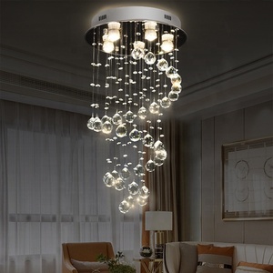 Lámpara colgante <span class=keywords><strong>de</strong></span> techo redonda para <span class=keywords><strong>escalera</strong></span> <span class=keywords><strong>de</strong></span> hotel, candelabros <span class=keywords><strong>de</strong></span> cristal para sala <span class=keywords><strong>de</strong></span> estar, led moderna, vintage, <span class=keywords><strong>de</strong></span> lujo - Product Image 5