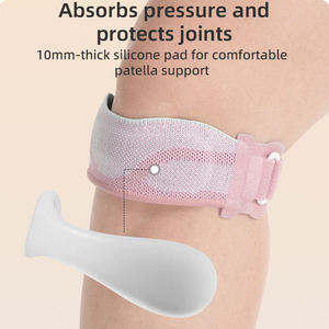 Genouillère de compression professionnelle respirante, légère et flexible en nylon et élasthanne avec cordon de serrage – Meilleure vente - Product Image 4