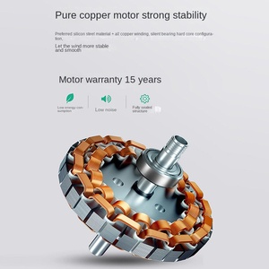 Ventilateur lumineux LED à vente chaude, construction métallique pour salon, salle de bain, restaurant - Télécommande intelligente 110V, suspendu, 6 vitesses - Product Image 3