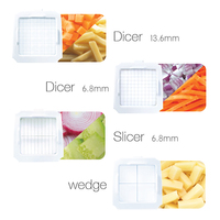 Groothandel Hoge Kwaliteit Plastic Industriële Handleiding Chopper Veg Keukengerei Groente Chopper