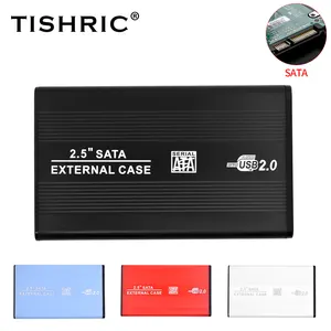 TISHRIC USB2.0 하드 디스크 인클로저 IBM 플라스틱 HDD 케이스 2.5 ''SATA 외장 케이스 외장형 하드 드라이브 OptiBay HDD 박스 노트북 용