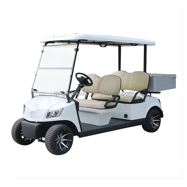 Chariot de golf avec coffre Véhicule utilitaire électrique 2 places avec seau