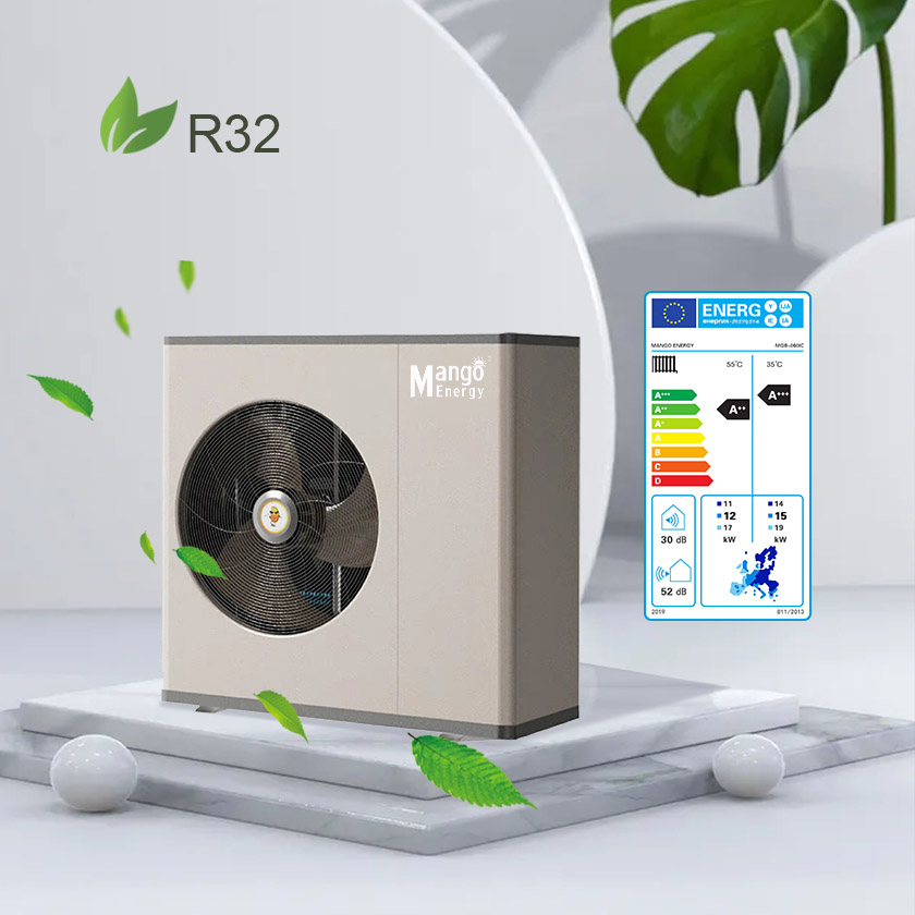 ERP A +++ 12 кВт Моноблочный Инвертор постоянного тока Воздух-вода Источник воздуха R32 Тепловой насос с управлением Wi-Fi