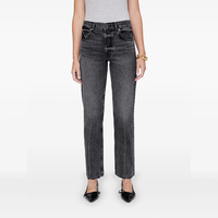 ODM/OEM taille haute femmes Denim Jeans classique Simple noir lavage bidirectionnel Stretch confort décontracté Streetwear gratuit petit ami