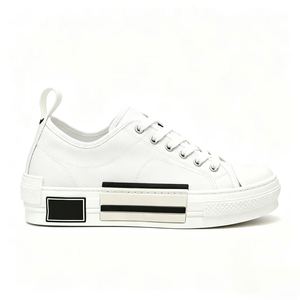 Baskets blanches et noires en PU à lacets avec semelle extérieure en caoutchouc, bout rond, chaussures décontractées pour toutes les saisons - Product Image 2