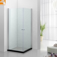Sarung Pancuran ayunan, sarung Pancuran kaca Tempered kustom paduan aluminium Modern untuk ruang basah kecil | Grosir pabrik