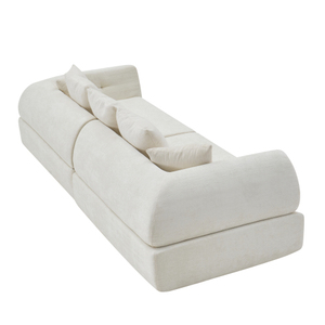 Canapé modulaire deux places Cloud - Design moderne, tissu en flanelle, idéal pour appartement, mobilier de salon, assise profonde et moelleuse - Product Image 5