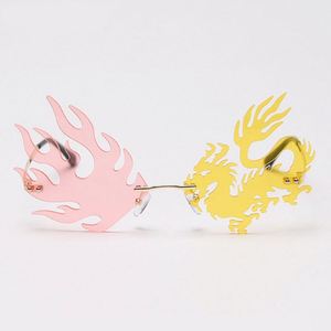 Gafas de Sol de Moda al por Mayor, Vintage, Únicas, Divertidas, para Fiesta, Estilo Punk, sin Montura, con Forma de Dragón, para Hombre y Mujer - Product Image 5