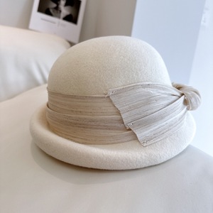 <span class=keywords><strong>CPC</strong></span> dames nouveau style laine Fedora chapeau Hepburn Style Cloche chapeaux élégant dames église chapeau - Product Image 6
