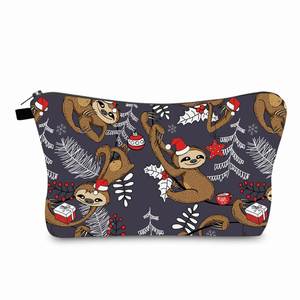 Nouvelle trousse de maquillage personnalisée avec imprimé de Noël, imperméable, portable, douce, sac cadeau cosmétique pour femmes et filles - Product Image 6
