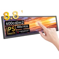 8,8-Zoll IPS LCM LCD-Bildschirm mit LED-Hintergrundbeleuchtung HD 1920x480 Auflösung Wandmontage USB Typ-C Schnittstelle