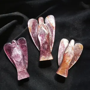 Natural Fancy Real Purple Lepidolite Angel Galaxy Shine Healing Spiritual Ornaments