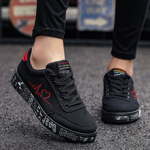 2026 Spring and Autumn New Red Black Canvas <b>Shoes</b> Trend Breathable Students Low Top Board Women CS-09 Canvas Trendy <b>Shoes</b> CS-09 - Product Image 3
