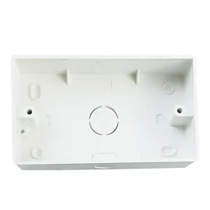 Caja de interruptor eléctrico de Pvc de 2 entradas, caja de empalme impermeable