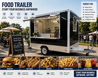 Remorque alimentaire compacte, cuisine mobile de traiteur avec fenêtre de service, évier et intérieur personnalisé pour café, snacks et commerce de rue