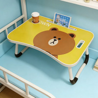 Table pliante en bois en gros, bureau portable pour ordinateur portable, table pliable pour lit et maison