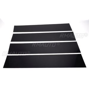 Lot de 4 garnitures de montants de fenêtre de voiture pour Ford F-150 F150 Super Cab Crew 2004-2014, autocollants de panneau de porte, finition noir brillant - Product Image 3