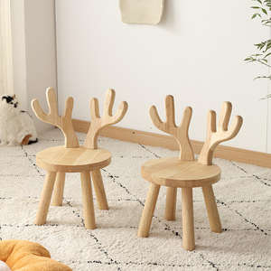 Taburete Infantil Creativo con Forma de Ciervo de Dibujos Animados, Silla para Niños Pequeños, Respaldo Bonito, Estilo Moderno y Lujoso, Ecológico, para Dormitorio - Product Image 1