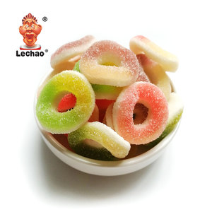Bonbons Halal Marque Blanche 1kg 2.5kg Anneaux de Pêche Bonbons Gélifiés Saveur Fruitée Enrobés de Sucre Bonbons Moelleux et Masticables de Lechao - Product Image 2