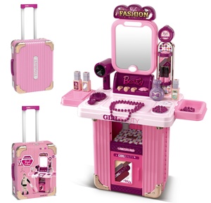 KSF 2025 Offre Spéciale commode voyage valise maquillage ensemble jouets en plastique semblant jouer coiffeuse préscolaire pour enfants jouets - Product Image 4