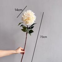 Bunga Dahlia Lateks Buatan Berkualitas Tinggi, Ukuran Besar, Sentuhan Realistis, Gradasi Burgundy, untuk Dekorasi Pernikahan, Thanksgiving, Rumah, dan Meja Pesta