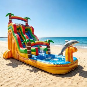 Tobogán Inflable para Niños, Piscina de Agua para Exteriores, Centro de Juegos Divertido para el Patio Trasero, Fiesta de Verano, <span class=keywords><strong>Parque</strong></span> Acuático - Product Image 2