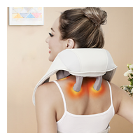 Masseur portable relaxant pour le cou, les épaules et le dos, à usage domestique et professionnel, avec mouvement de pétrissage 3D, télécommande sans fil, massage chauffant et minuterie