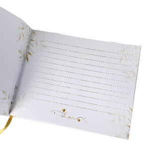 Livre d'or de mariage en feuille d'or avec un design unique, livres de vœux de mariage de luxe, coffret cadeau en papier écologique, vente populaire - Product Image 3