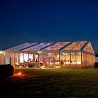 Tente de réception pour événements, mariages, fête, en aluminium, résistante, permanente, transparente, toutes saisons, imperméable